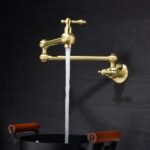 Unlacquered solid brass pot filler , kitchen pot filler , stove pot fi