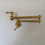 Unlacquered solid brass pot filler , kitchen pot filler , stove pot fi