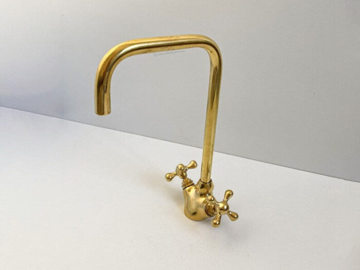 Unlacquered Brass Bathroom Faucet kitchen Sink brass Faucet Brass Vint