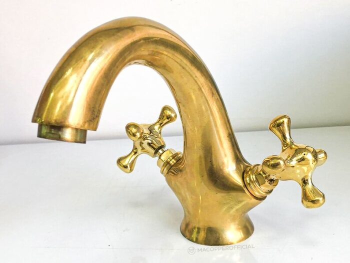 Unlacquered Brass Bathroom