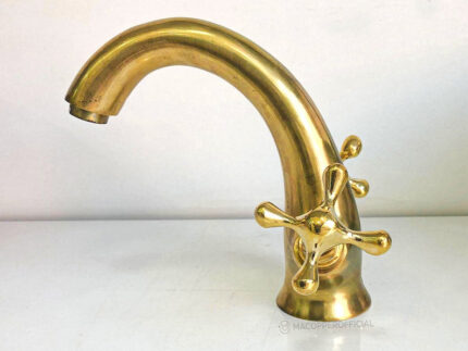 Unlacquered Brass Bathroom