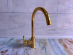 Unlacquered Brass hot and Cold Water Faucet, Kitchen Faucet Mixer, Sin