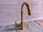 Unlacquered Brass hot and Cold Water Faucet, Kitchen Faucet Mixer, Sin