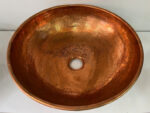 Copper Bathroom Vessel Sink 16 Inch Round