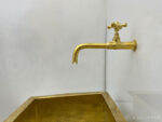 Brass wall faucet