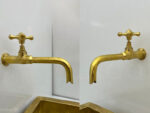 Brass wall faucet