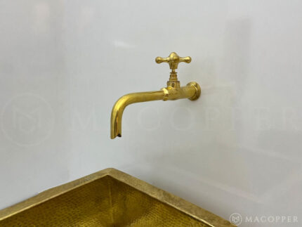 Brass wall faucet