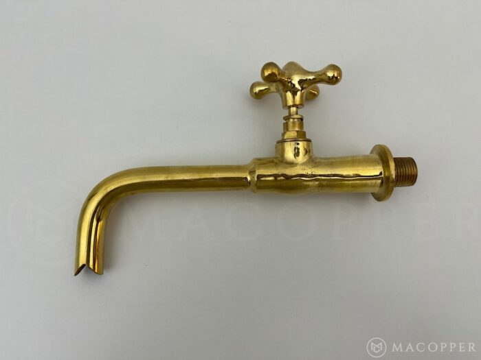 Brass wall faucet