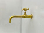 Brass wall faucet