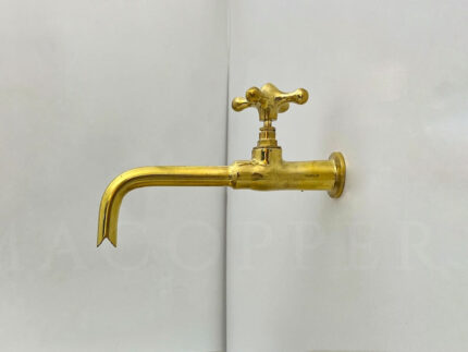 Brass wall faucet