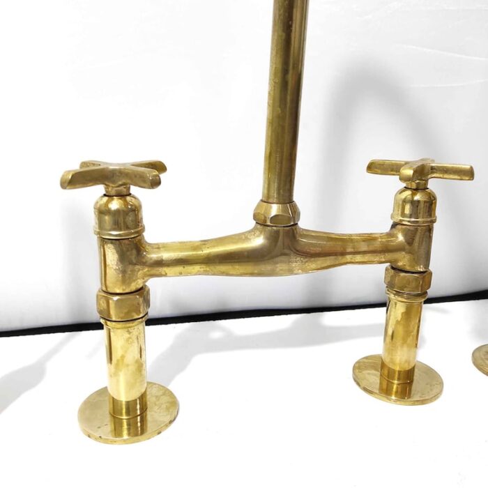 Unlacquered solid brass kitchen faucet , kitchen sink , brass sink fau