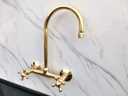 Unlacquered Brass Kitchen Sink Faucet