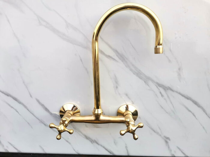 Unlacquered Brass Kitchen Sink Faucet