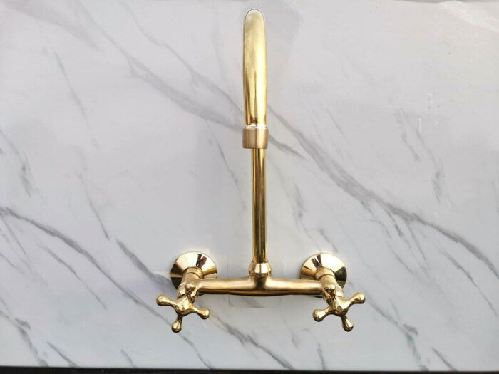 Unlacquered Brass Kitchen Sink Faucet