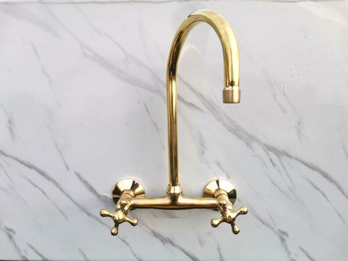 Unlacquered Brass Kitchen Sink Faucet