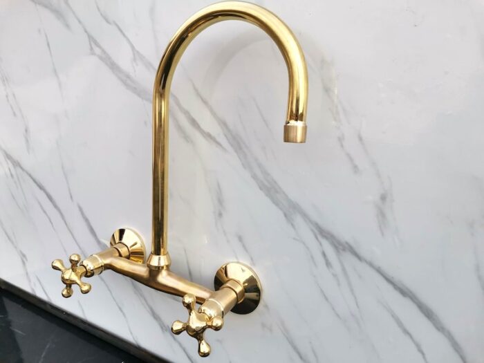 Unlacquered Brass Kitchen Sink Faucet