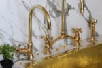 Unlacquered solid brass kitchen faucet , brass kitchen faucet , kitche