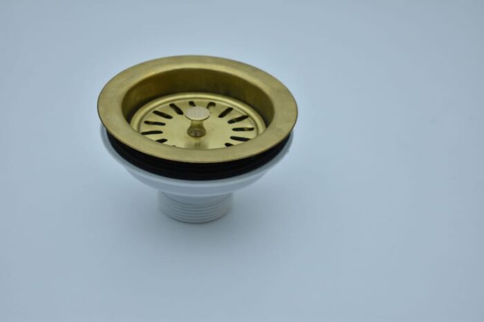 Unlacquered Brass Kitchen Sink Strainer, Sink Waste, Strainer Basket,