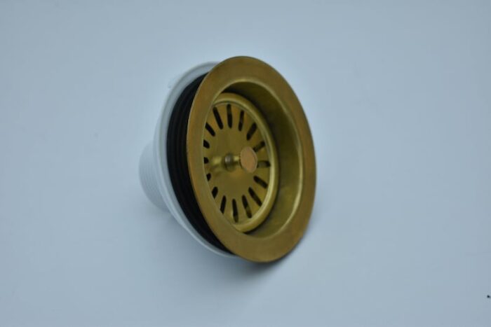 Unlacquered Brass Kitchen Sink Strainer, Sink Waste, Strainer Basket,