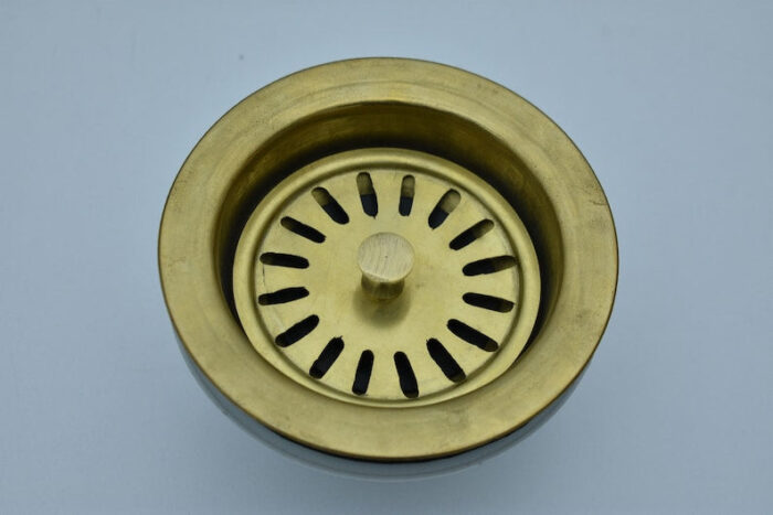 Unlacquered Brass Kitchen Sink Strainer, Sink Waste, Strainer Basket,