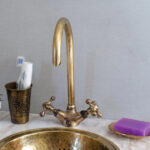 Single Hole Faucet, Antique Brass Bathroom Faucet, Dual Handle Bathroo