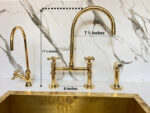 Unlacquered solid brass kitchen faucet , kitchen sink , brass sink fau