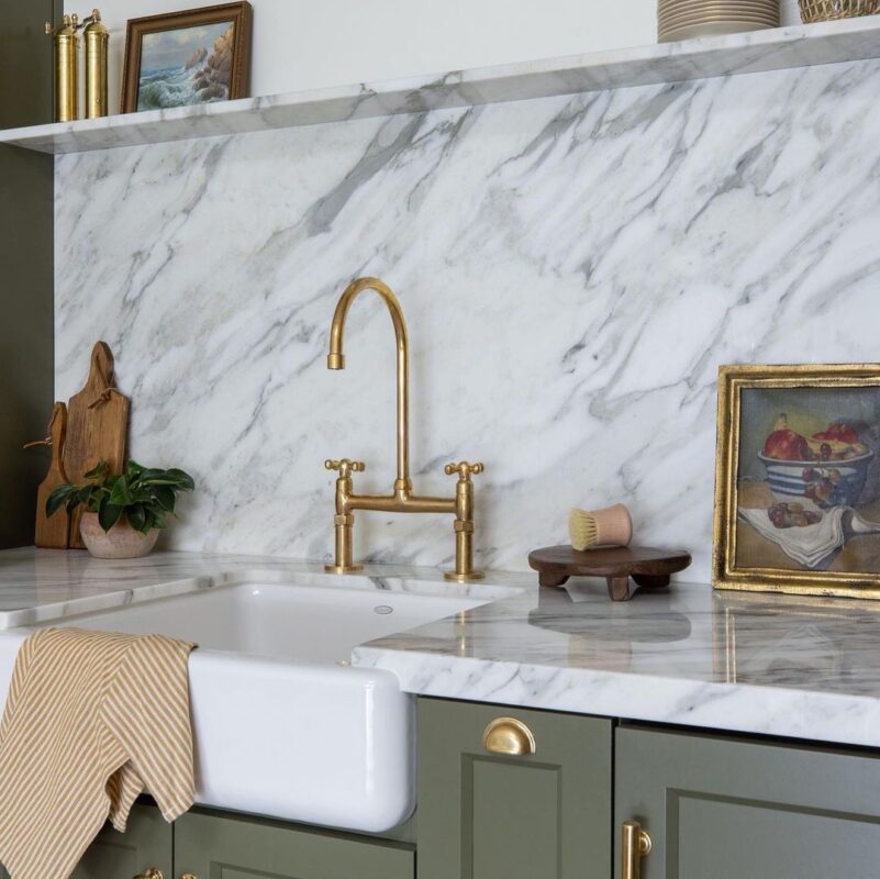 Unlacquered solid brass kitchen faucet , kitchen sink , brass sink fau